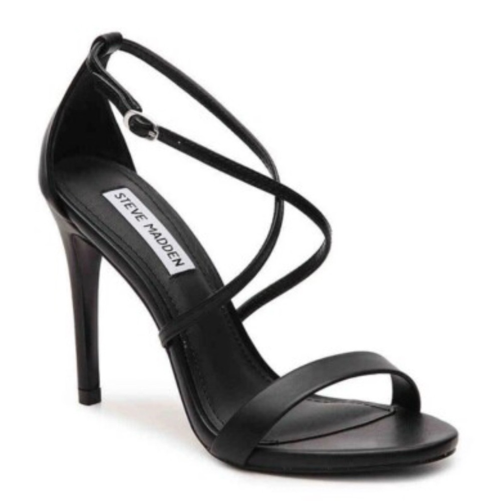 Steve Madden Feliz Black Strappy Heels